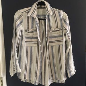 Jones New York Striped Button Down shirt